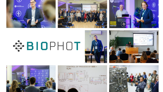 Fotogrāfiju kolāža no BioPhoT Industrijas diena & Sensing the Future pasākuma LU CFI