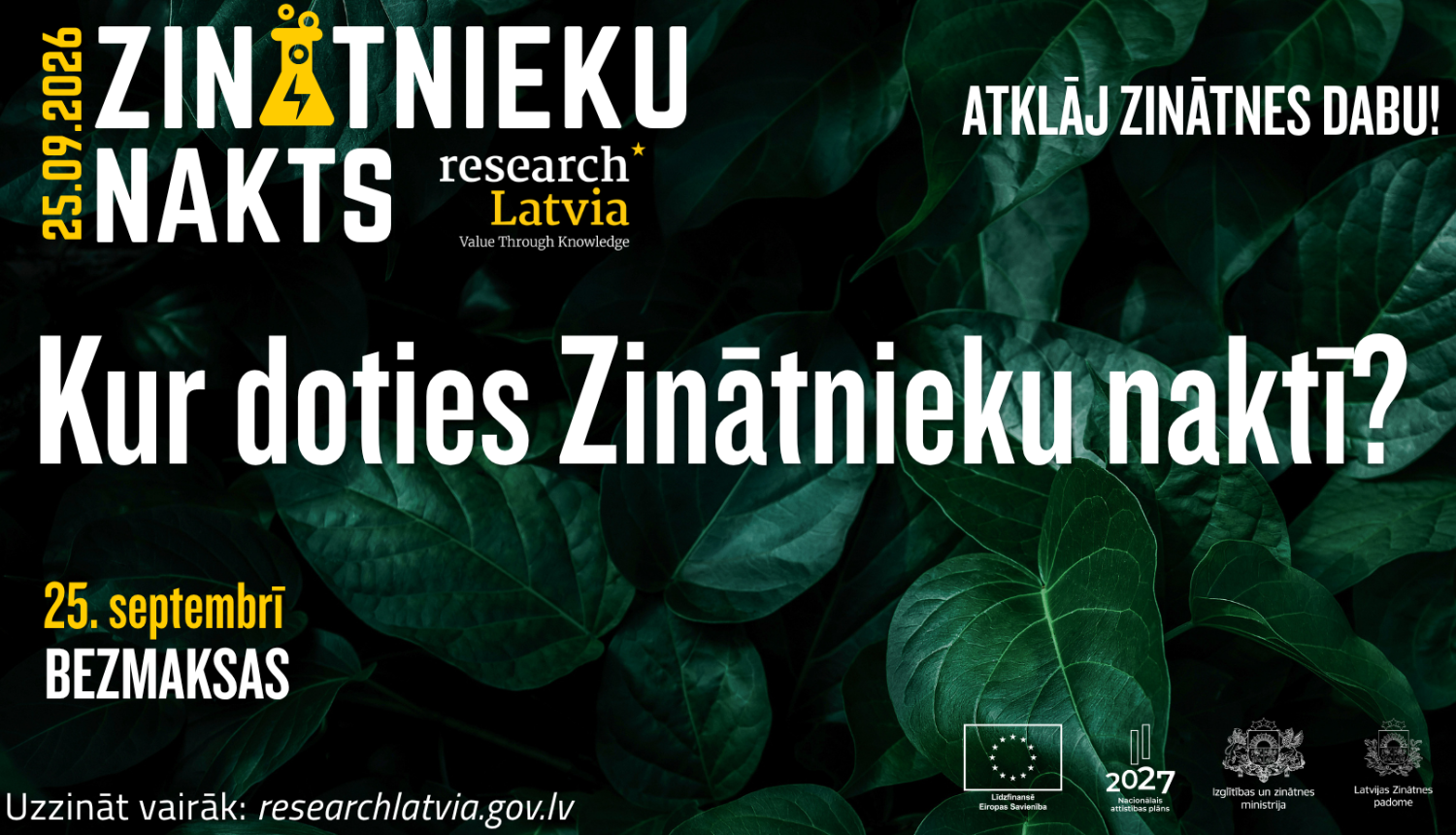 Zinātnieku nakts aktivitātes 2026