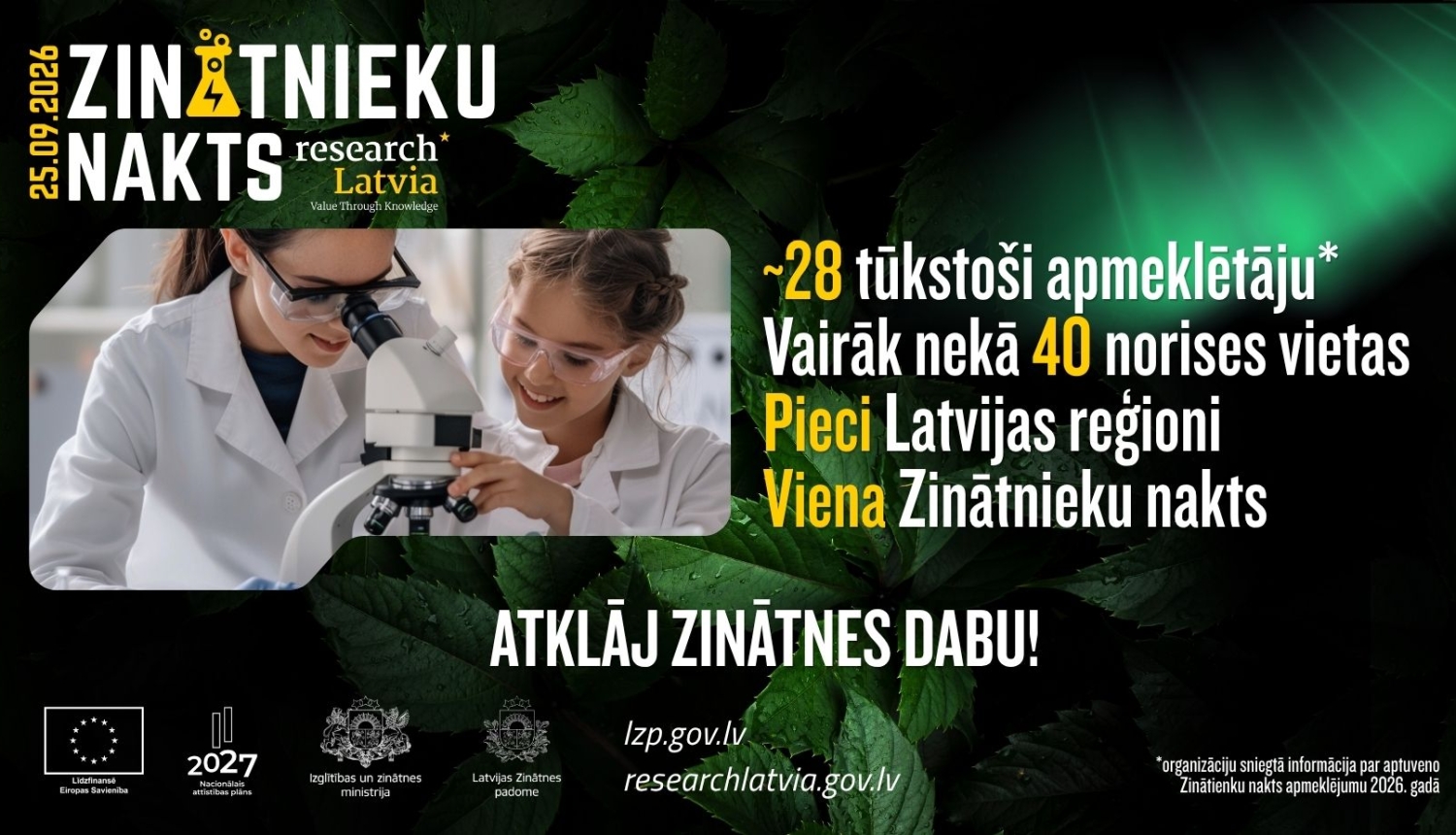 Zinātnieku nakts noslēguma apkopojums ar informāciju par statistiku