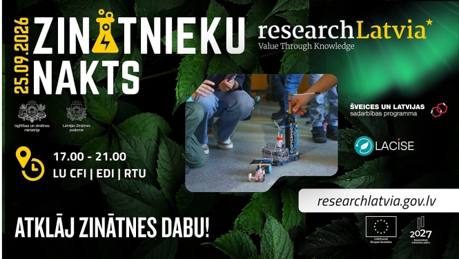 Zinātnieku nakts pasākuma informācija par Šveices-Latvijas sadarbības programmas projekta LACISE dalību.