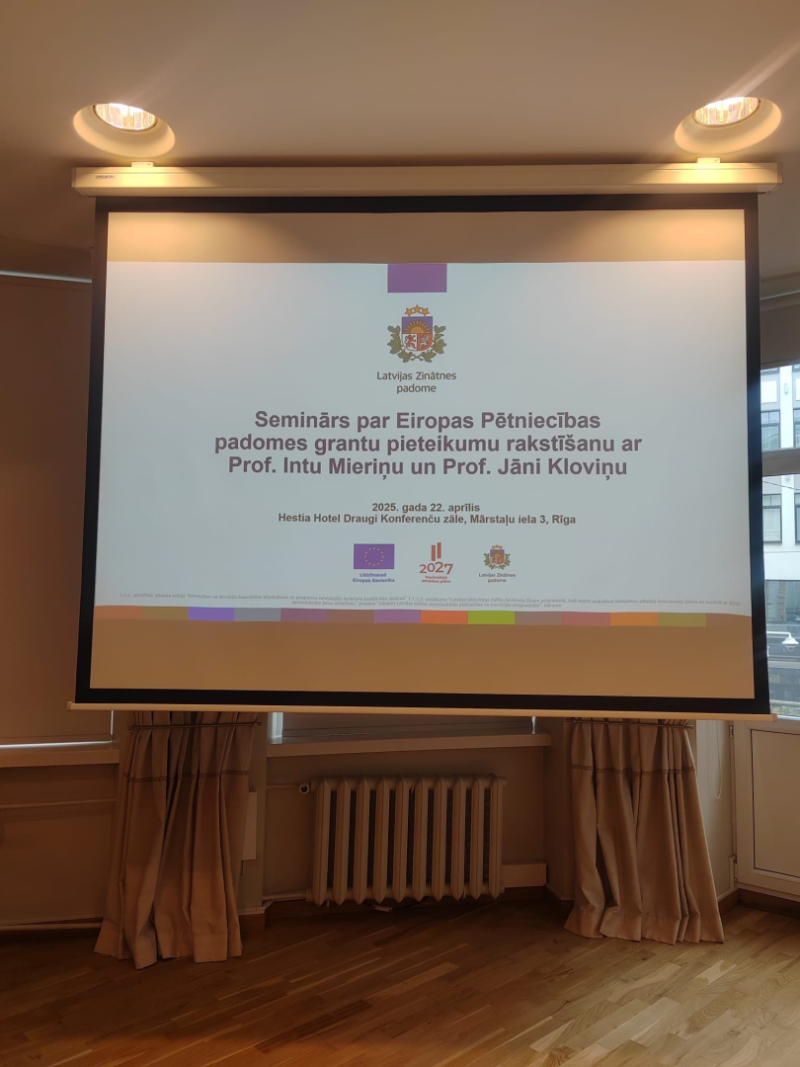 Apvārsnis Eiropa Nacionālais kontaktpunkts (NKP) rīkoja pasākumu potenciālajiem Eiropas Pētniecības padomes (EPP) grantu konkursu pieteicējiem no Latvijas.