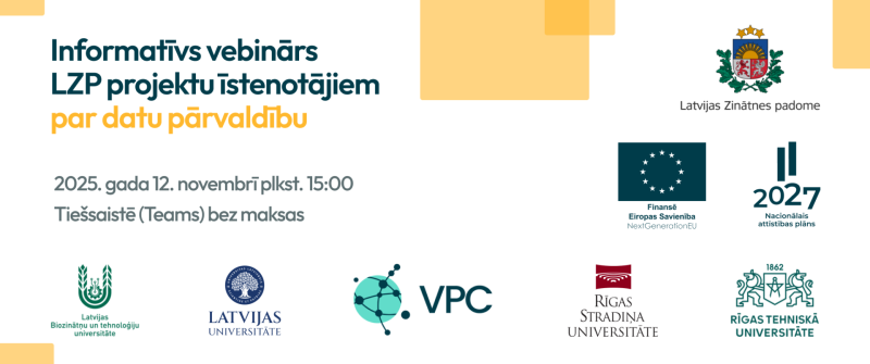 Informatīvs seminārs par datu pārvaldību