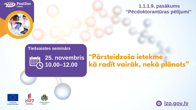PostDoc seminārs 25. novembrī