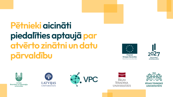 Aptauja pētniekiem par atvērtu zinātni un datu pārvaldību