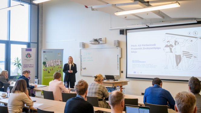 Apvārsnis Eiropa one-pager un pitch prezentācijas meistarklase