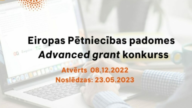 Atvērts 2023.gada Eiropas Pētniecības padomes Advanced grant projektu konkurss