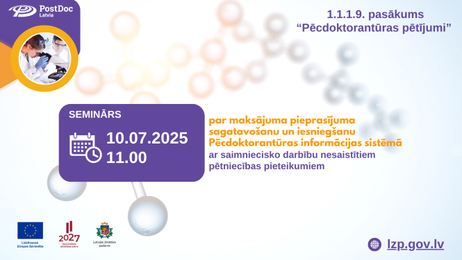 PostDoc tiešsaistes semināra informācija