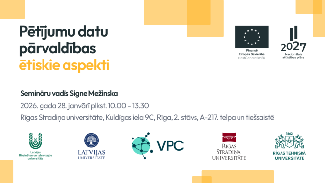 Pētījumu datu pārvaldība - seminārs