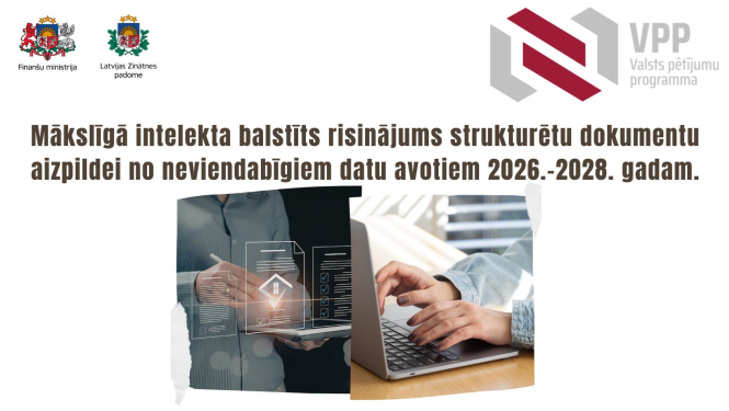 Finanšu ministrijas VPP par mākslīgā intelekta risinājumiem dokumentu apstrādā