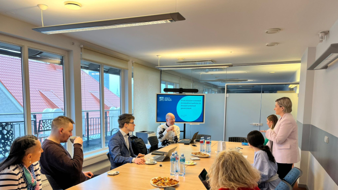 Tikšanās ar University College London profesoru un Inovāciju un sabiedriskās vērtības institūta vadītāju Rainer Kattel. 