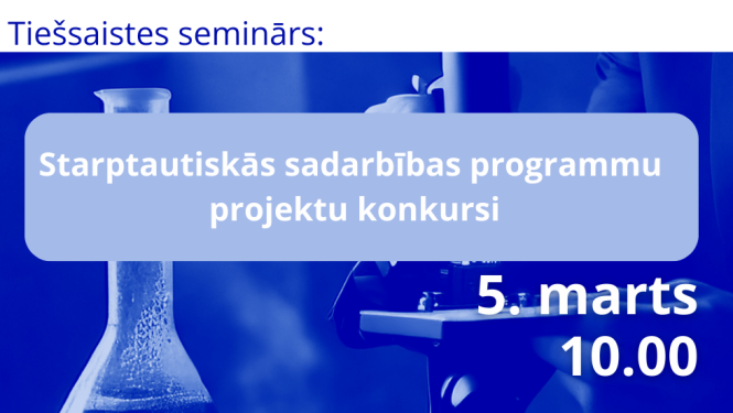 Tiešsaistes seminārs par starptautsikajiem projektiem