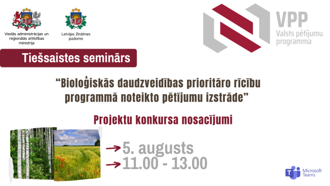 Tiešsaistes seminārs VPP VARAM