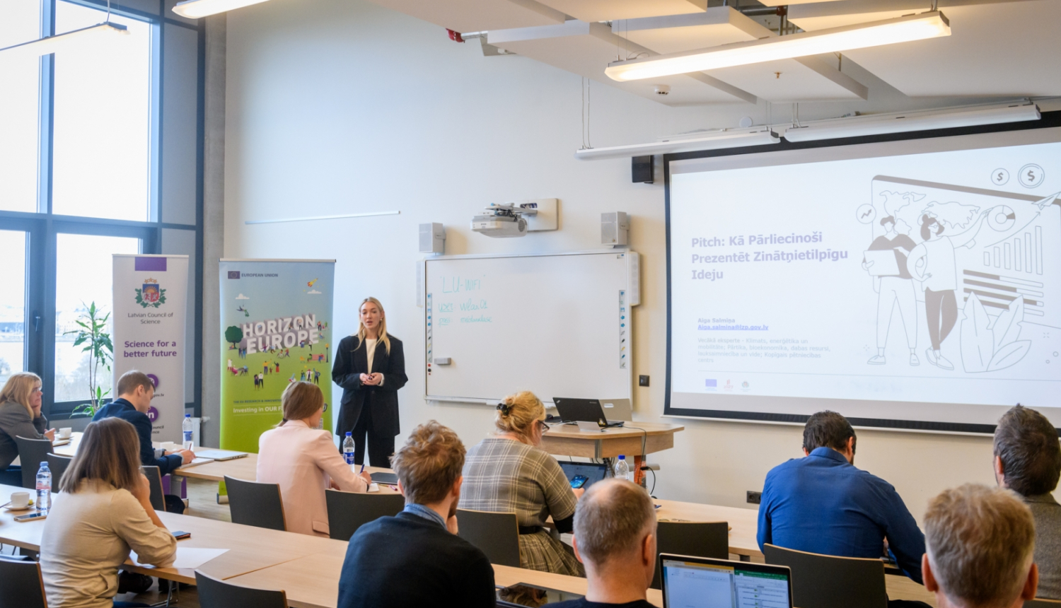 Apvārsnis Eiropa one-pager un pitch prezentācijas meistarklase