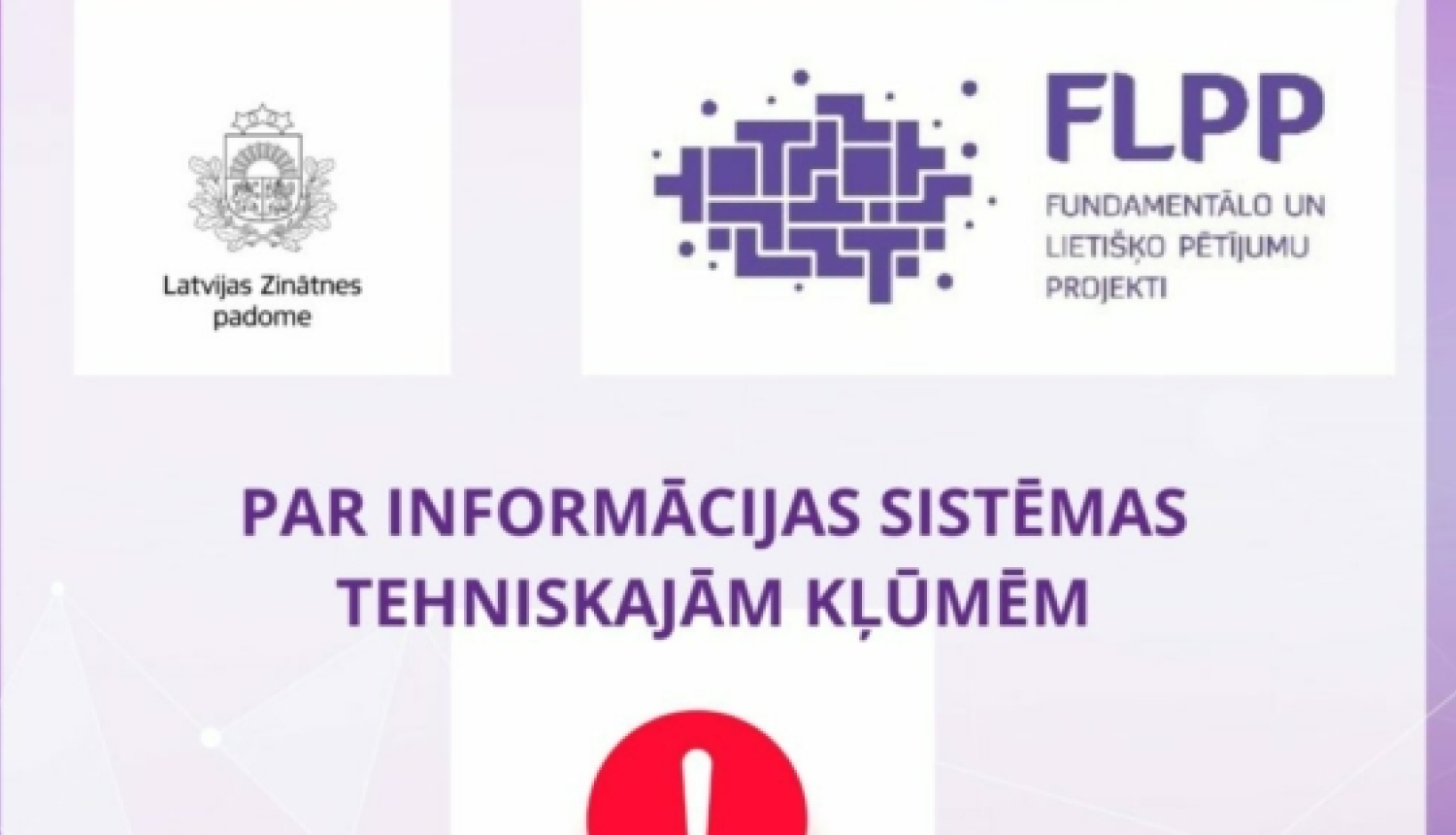 Par FLPP iesniegšanu informācijas sistēmā