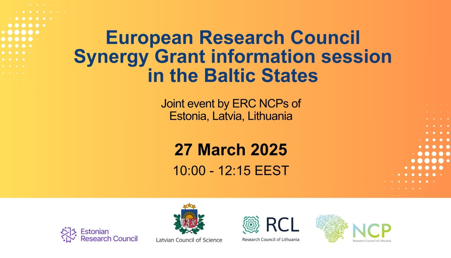 ERC pasākums par Synergy Grant