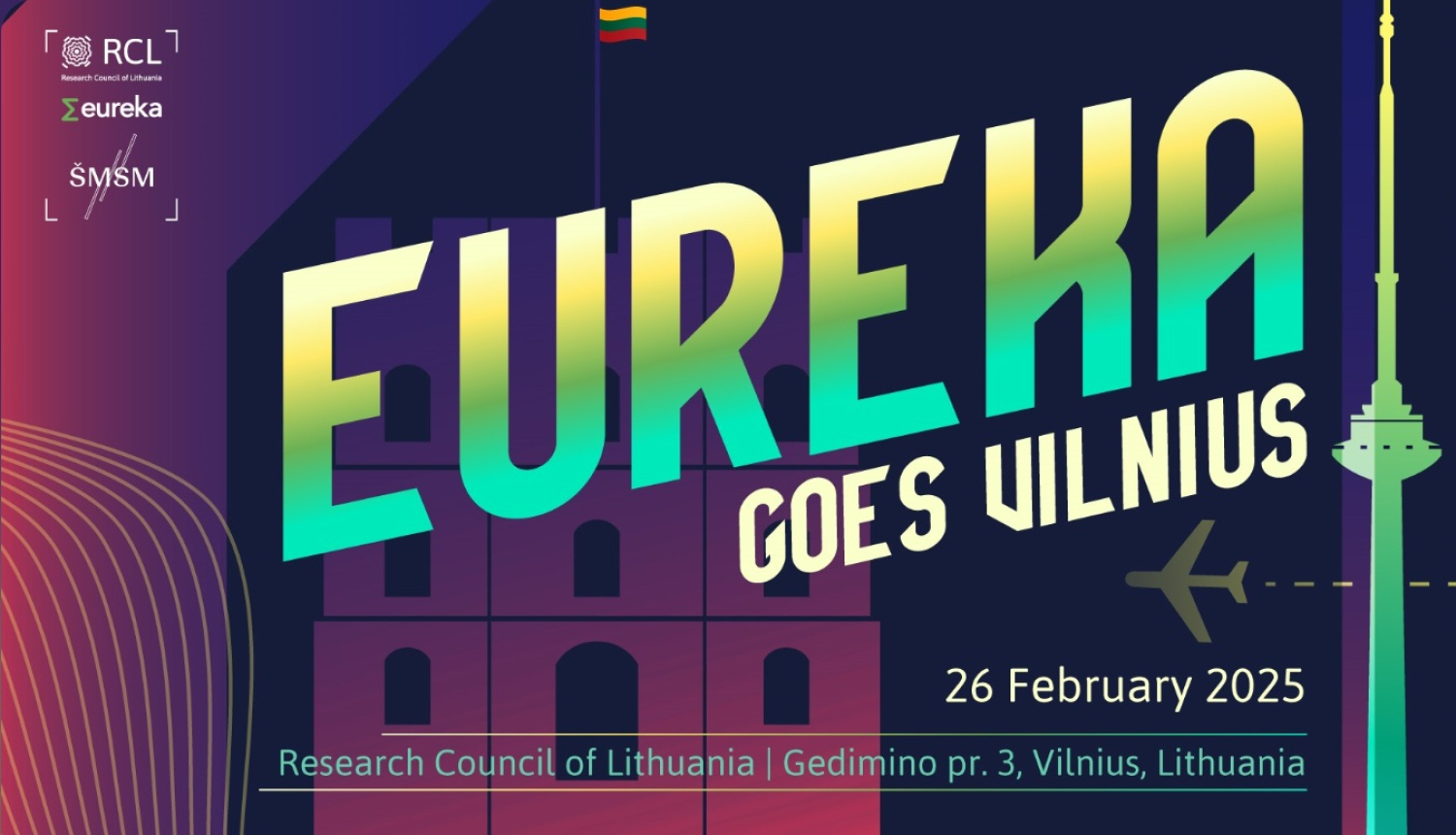 EUREKA goes Vilnius pasākuma plakāts