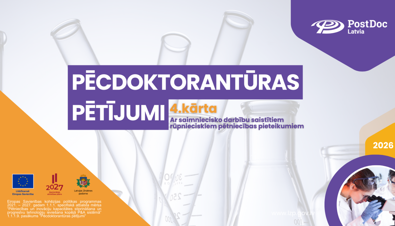 Pēcdoktorantūras pētījumi 4. atlases kārta 