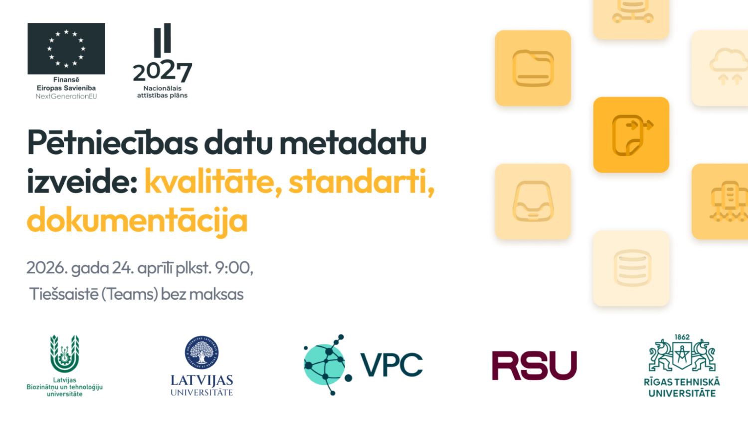 Seminārs par pētniecības datu metadatu izveidi