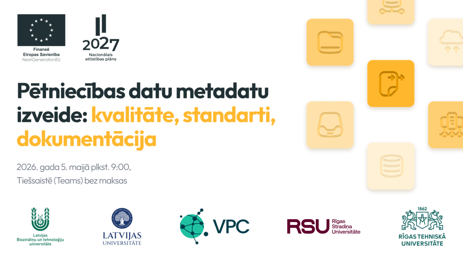 Seminārs par pētniecības datu metadatu izveidi