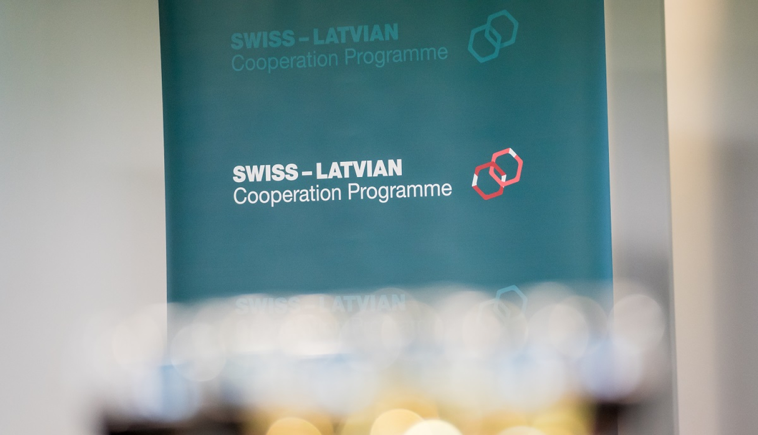 Šveices-Latvijas sadarbības programmas plakāts