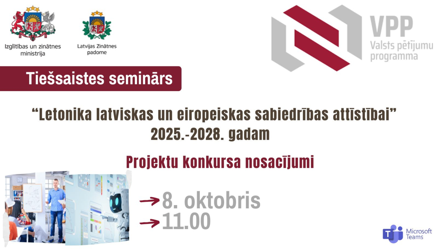 VPP seminārs 8. oktobrī