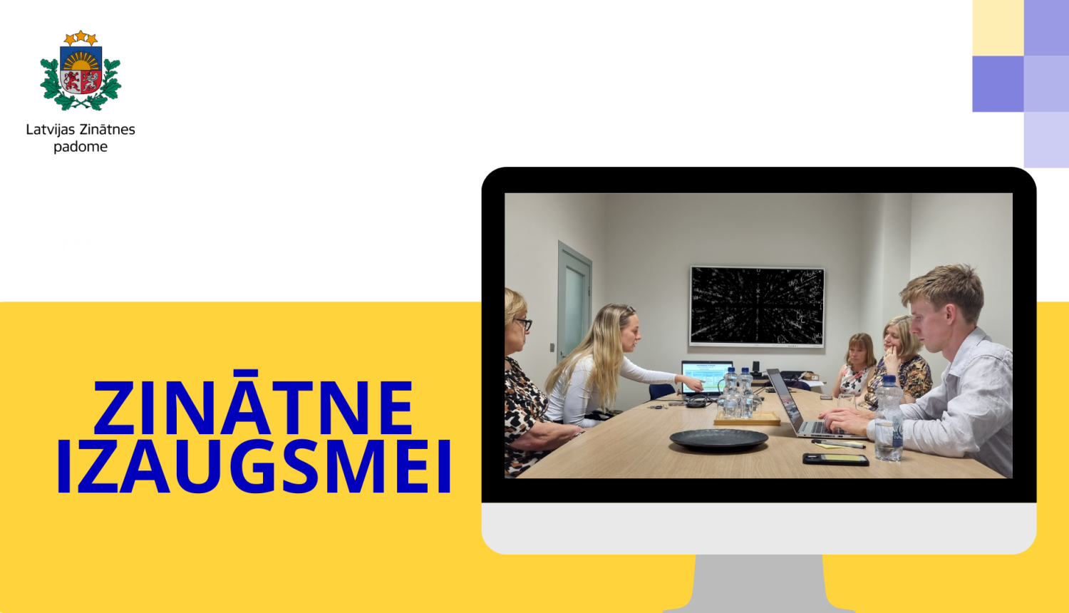 Latvijas Zinātes padomes kolēģi tikšanās laikā ar AS Latvenergo pārstāvi Alvi Epneru