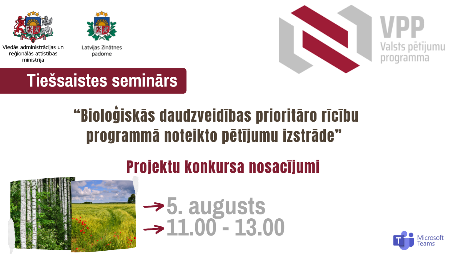 Tiešsaistes seminārs VPP VARAM