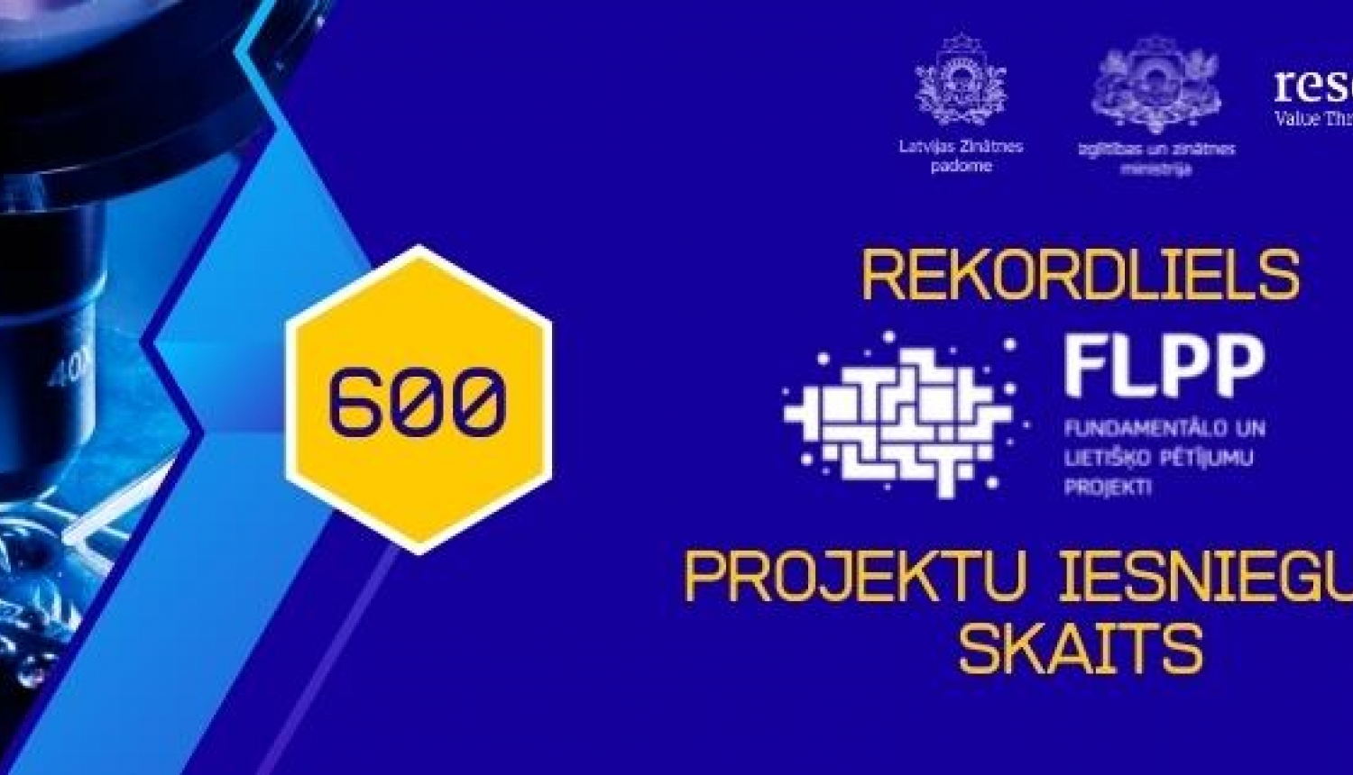 Rekordliels projektu iesniegumu skaits šī gada Fundamentālo un lietišķo pētījumu projektu konkursā