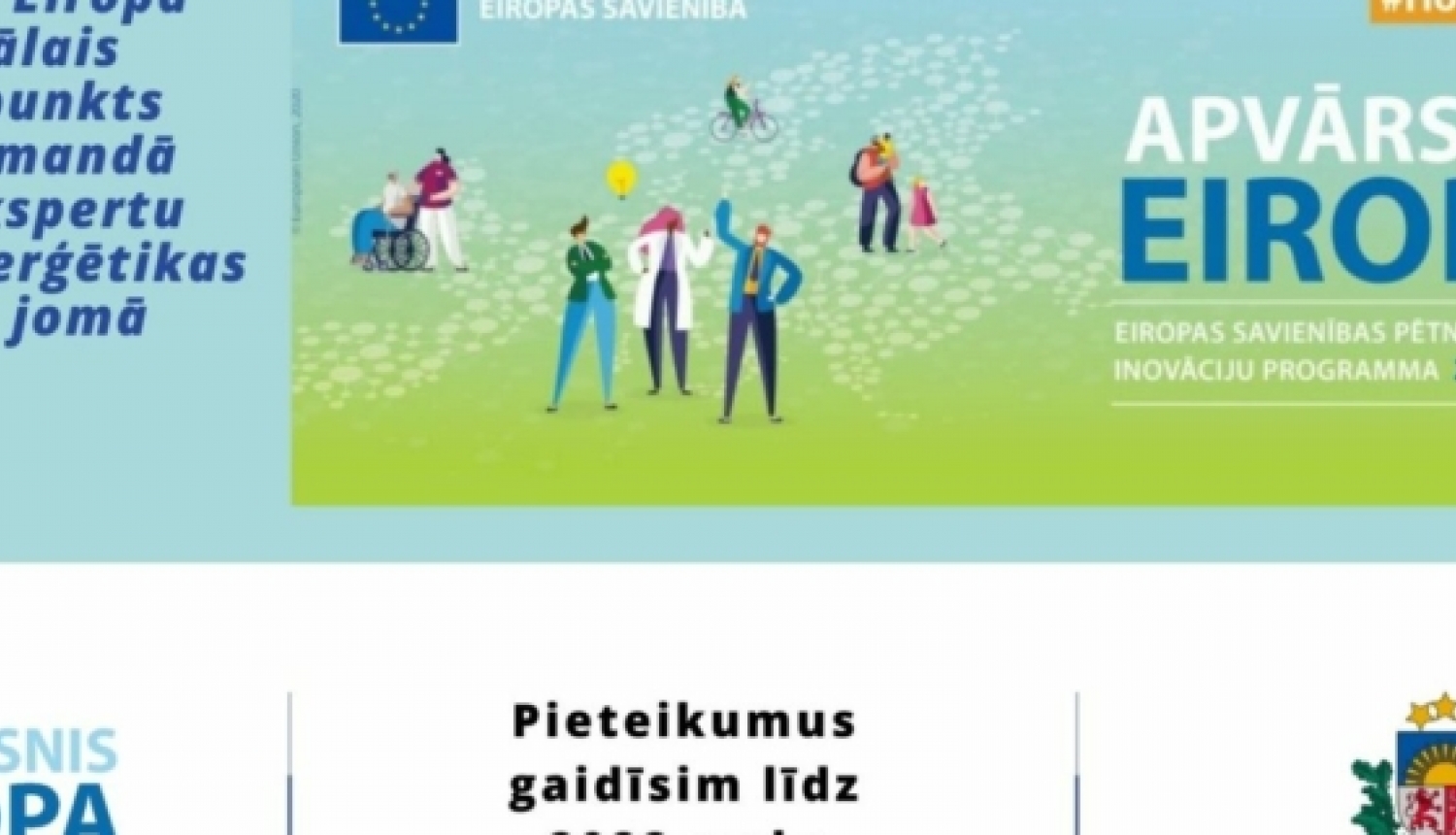 Aicinām darbā vecāko ekspertu klimata, vides un enerģētikas jomā Eiropas Savienības pētniecības un inovācijas pamatprogrammas Apvārsnis Eiropa Nacionālajā kontaktpunktā